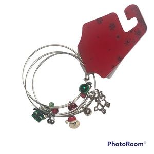 NWT Christmas Bracelets Age 14 & under. 3 Bracelets. Santa Head, Gift, Reindeer